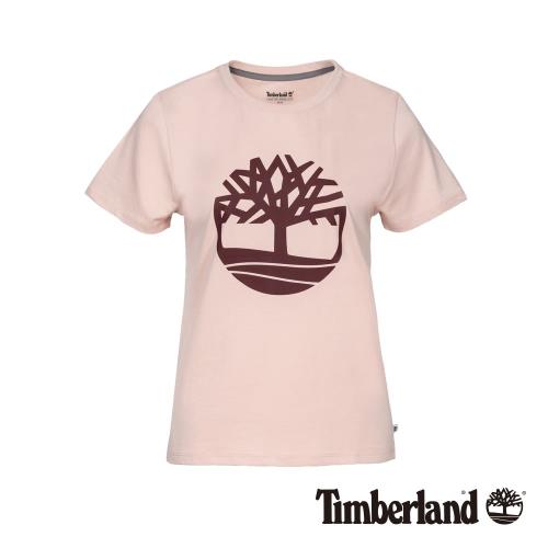 Timberland女款玫瑰色大樹品牌Logo T-ShirtB3502R23