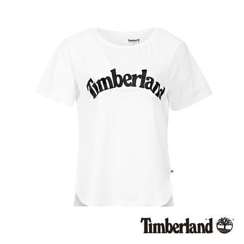 Timberland女款白色品牌字母Logo T-ShirtB3513100