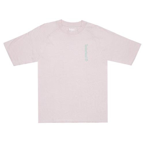 Timberland男女款粉紅色Oversize圖騰T-ShirtA1X15R23