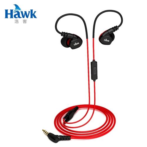 【Hawk 浩客】S300 防水運動型耳機麥克風 紅色(03-HES300)