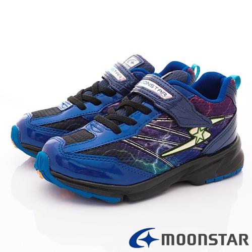 MOONSTAR-日本月星頂級競速童鞋 3E閃電系列 SSJ8868藍(中大童段)