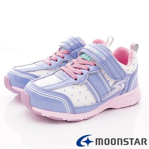 MOONSTAR-日本月星頂級競速童鞋 輕量防滑系列 SSJ9091粉紫(中大童段)