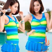 SANQI三奇 人魚傳說 三件式比基尼泳裝(共兩色M~XL) SQ3048
