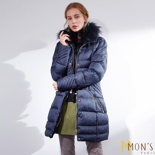 MONS國際精品唯一回饋蓄暖大衣-藍