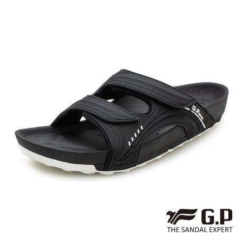 G.P 男款機能透氣舒適雙帶拖鞋G9030M-黑色(SIZE:39-44 共三色)