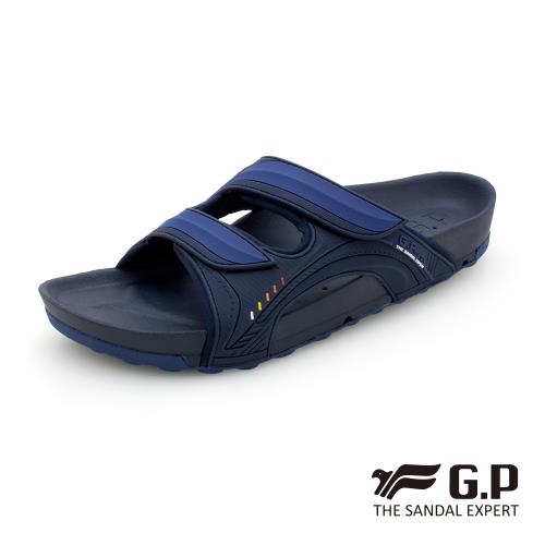 G.P 男款機能透氣舒適雙帶拖鞋G9030M-藍色(SIZE:39-44 共三色)