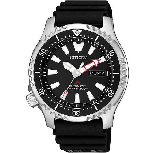 CITIZEN星辰 海底探險 限量200米潛水機械錶(黑/42mm) NY0080-12E
