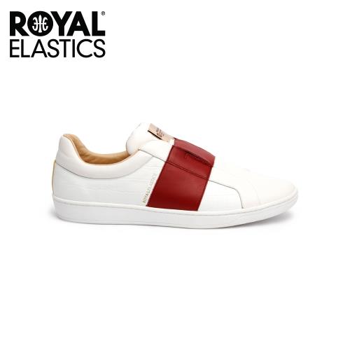Royal Elastics 女-Duke Straight 真皮時尚休閒鞋-白紅(90584-001)