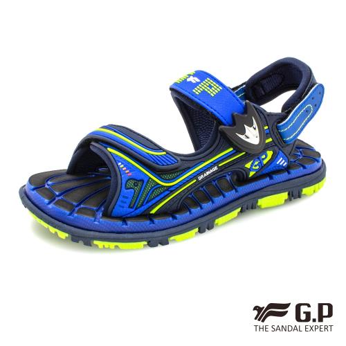G.P 兒童舒適磁扣兩用涼拖鞋G9215B-藍色(SIZE:31-35 共三色)