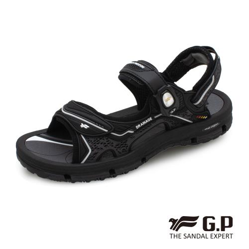 G.P 中性透氣舒適磁扣兩用涼拖鞋G9262-黑色(SIZE:37-43 共三色)