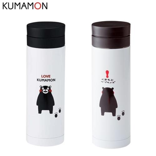 日本熊本熊KUMAMON不鏽鋼保溫瓶保冷杯K12919(330ml;二重真空斷熱;附阻斷器)日本平行輸入