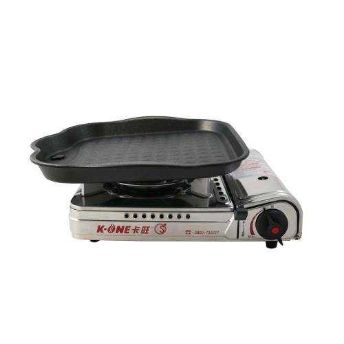 卡旺K1-A003SD攜帶式卡式爐 +韓國HANARO火烤兩用方形烤盤