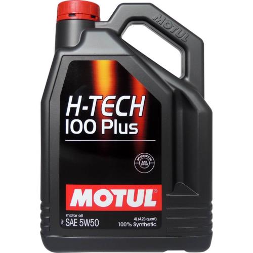 魔特 MOTUL H-TECH 100 PLUS 5W50 全合成長效汽油引擎機油(4公升裝)