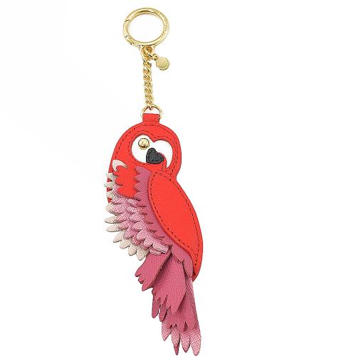 MICHAEL KORS 可愛鸚鵡造型鑰匙吊飾.紅