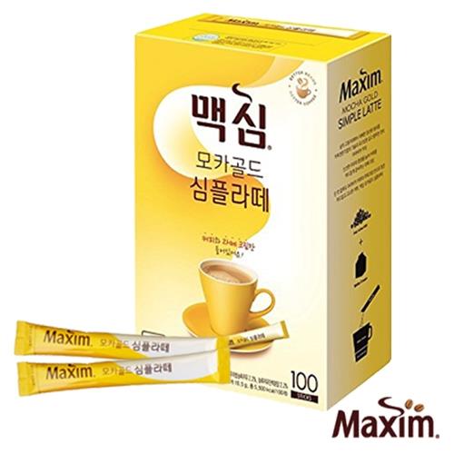 MAXIM麥心 韓國黃金摩卡無糖拿鐵 (10.5g×100入/盒) Maxim Mocha Gold Simple Latte