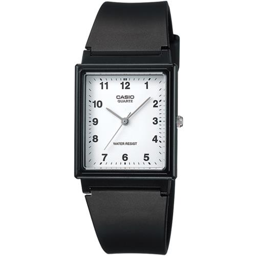 CASIO 簡約時尚風格基本搭配款腕錶-白X數字刻(MQ-27-7B)