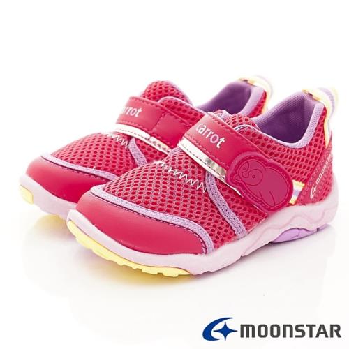 MOONSTAR-日本Carrot機能童鞋 2E玩耍速乾公園鞋 CRC22304粉(中小童段)