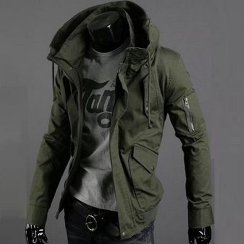 【米蘭精品】軍裝外套立領夾克-時尚個性韓版修身男外套2色62o1