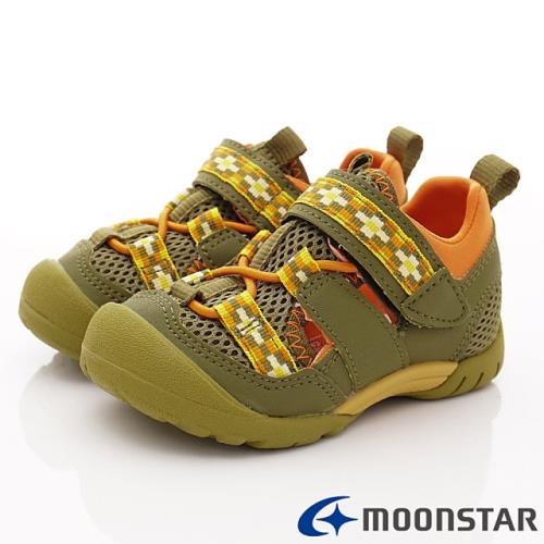 MOONSTAR-日本Carrot機能童鞋 2E玩耍速乾公園鞋 CRC22313綠(中小童段)