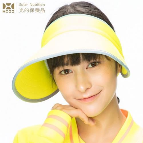 【HOII后益】輕巧摺疊美膚帽 ★黃光(UPF50+抗UV防曬涼感先進光學機能布)