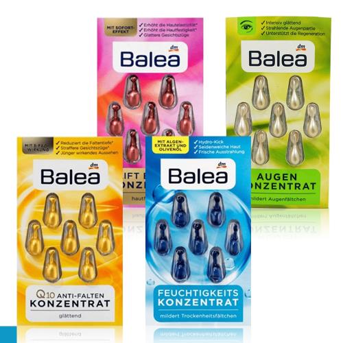 Balea 芭樂雅 臉部精華膠囊x12卡(7顆/1卡) -Q10抗皺/保濕/抗老/緊緻