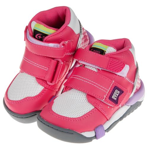《布布童鞋》Moonstar日本Carrot粉色兒童機能矯健鞋(醫師推薦矯正鞋)(15~21公分) [ I9A404G ] 