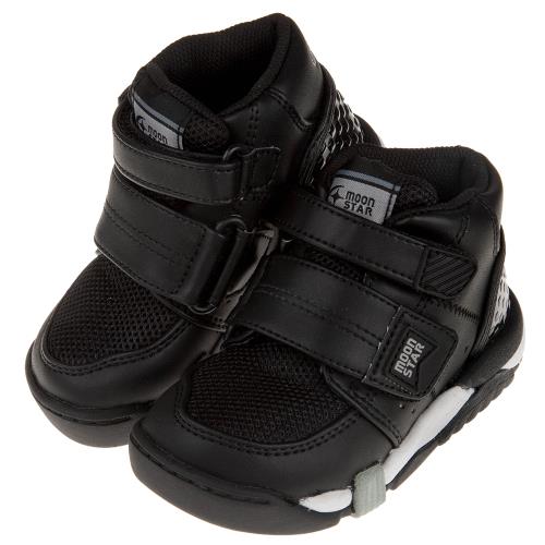 《布布童鞋》Moonstar日本Carrot黑色兒童機能矯健鞋(醫師推薦矯正鞋)(15~21公分) [ I9B406D ] 