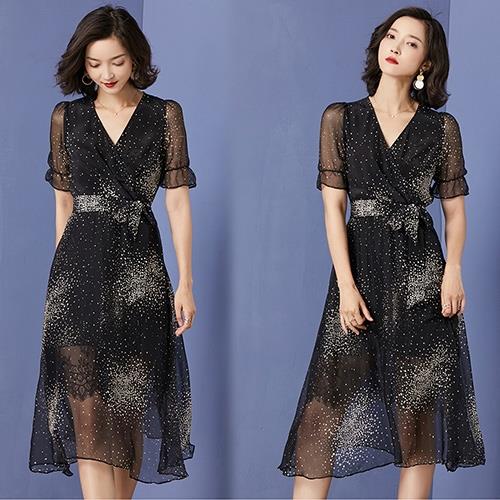 韓國K.W. (預購) 機能夏日焦點短袖洋裝