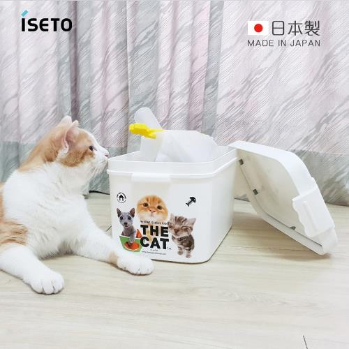 日本ISETO 日製寵物飼料零食密封收納桶-7L