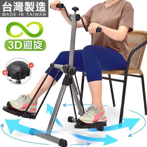 台灣製造!!兩用3D迴旋滑步機