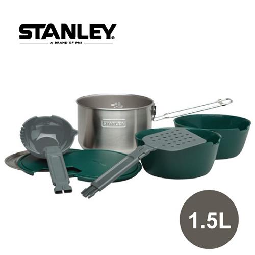美國Stanley 冒險露營套鍋組1.5L(不鏽鋼原色)