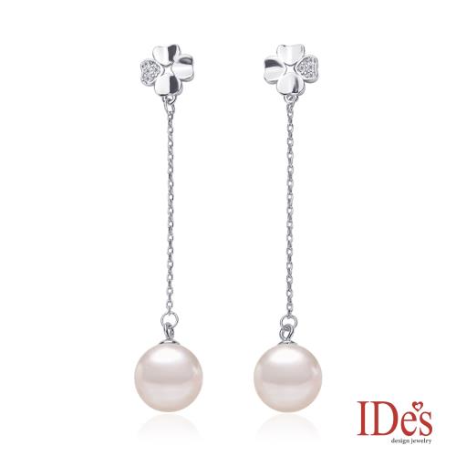IDes design 日本設計AKOYA經典系列珍珠耳環6-6.5mm/四葉草