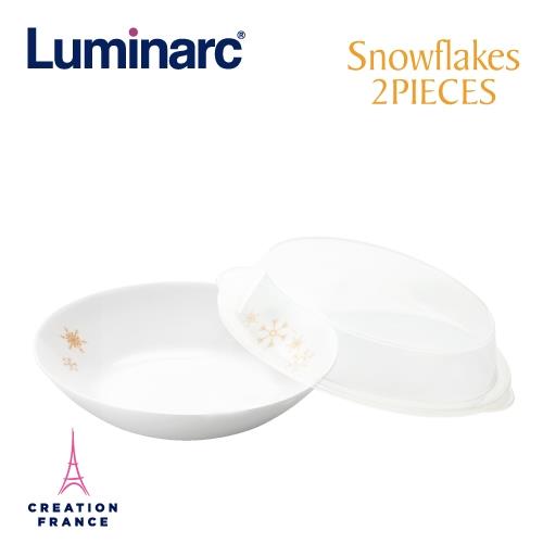 【Luminarc 樂美雅】雪花 2件式餐具組(ARC-D420-SF-1C)