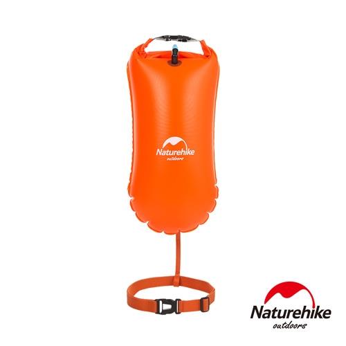 Naturehike 戶外超輕量單氣囊充氣游泳防水袋 裝備袋 漂流袋8.5L 附腰帶 橘色