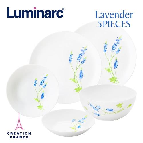【Luminarc 樂美雅】湛藍薰衣5件式餐具組(ARC-501-LV)