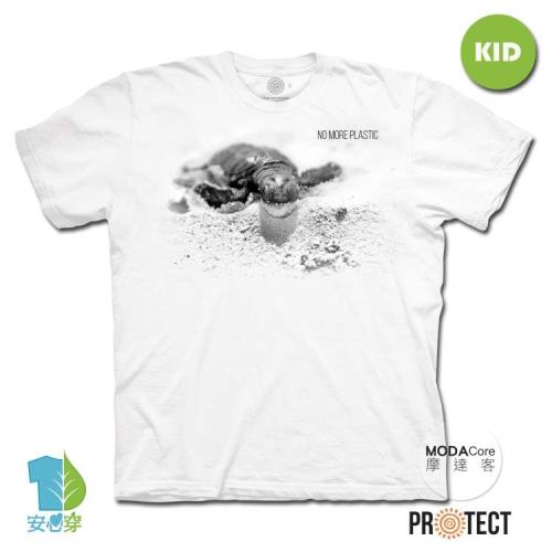 摩達客-美國The Mountain保育系列小海龜 兒童幼兒 白色純棉短袖T恤