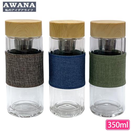 【AWANA】雙層日式濾網玻璃杯350ml(T-350A)