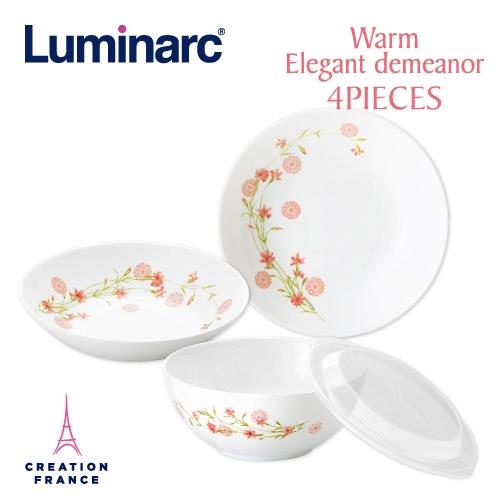 【Luminarc 樂美雅】溫馨風采4件式餐具組(ARC-409-CT)