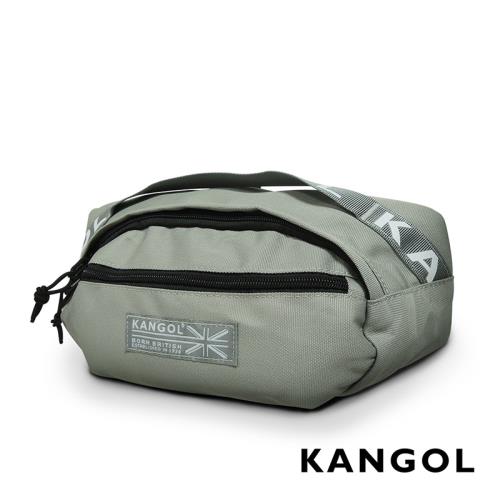 KANGOL LIBERTY系列 韓版潮流LOGO背帶腰包-灰 KG1191