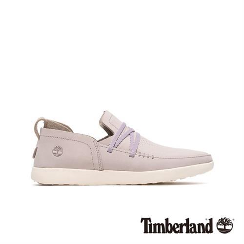 Timberland 女款淺紫色磨砂革舒適透氣休閒鞋(A1YCVS40)