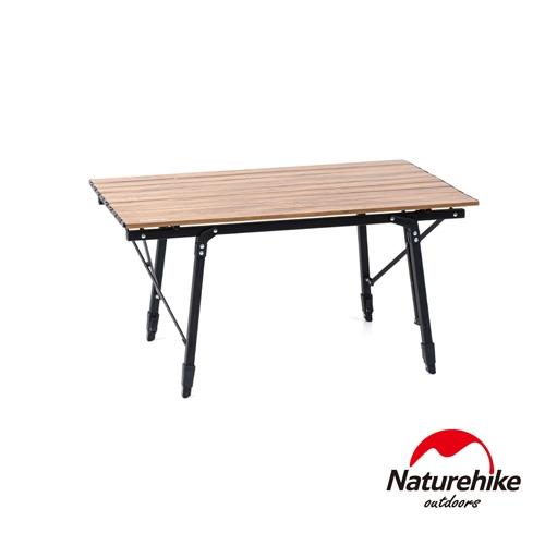 Naturehike 木紋鋁合金戶外便攜可伸縮折疊桌 露營桌 餐桌