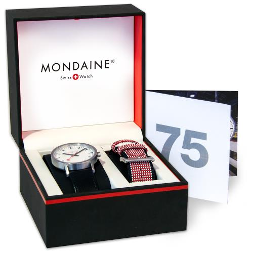 MONDAINE 瑞士國鐵 SBB Classic 75週年紀念錶–30mm/65875SET
