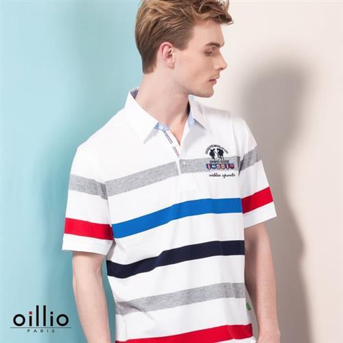 oillio歐洲貴族 男裝 柔順透氣 襯衫領 短袖 POLO衫 休閒簡約風格 白色- 男款 服裝 男上衣 領 不易變形 精品服飾 舒適 好穿搭 時尚