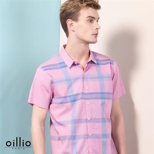 oillio歐洲貴族 男裝 柔軟純棉襯衫 舒適透氣 格紋設計 紅色-男款 男上衣 休閒極品 服裝 吸濕 排汗 天然棉 不悶熱 紳士服裝