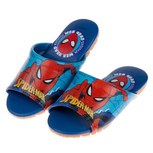 《布布童鞋》Marvel英雄系列蜘蛛人藍色兒童室內拖鞋(16~22公分) [ B9F006B ] 