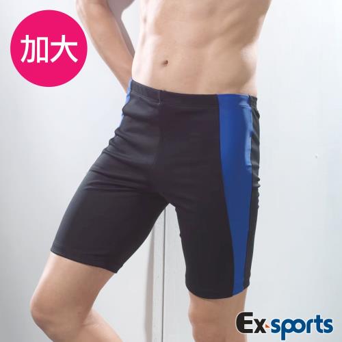 Ex-Sports亞克仕 七分平口加大泳褲(M-EL)LB307