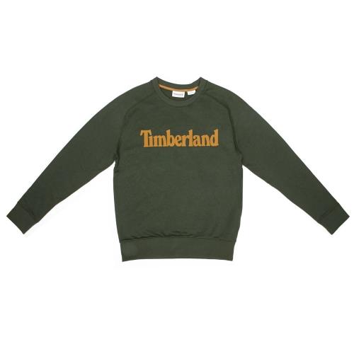 Timberland男款深綠色品牌標識圓領衛衣A216GU31