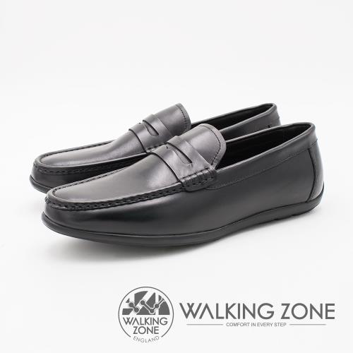 WALKING ZONE 英倫風舒適休閒男皮鞋 -黑(另有咖啡)