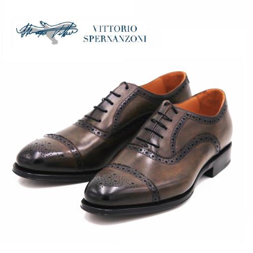 VITTORIO SPERNANZONI 頂級義大利手工牛津布洛克皮鞋 男鞋-橄欖綠(另有棕)