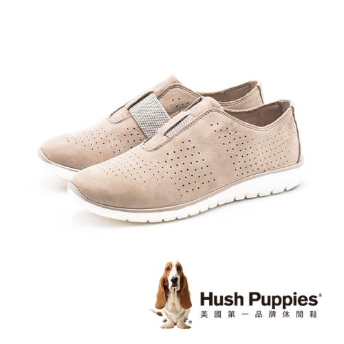 Hush Puppies Tricia Perf Slip-On 氣質運動鞋 女鞋-淺咖(另有黑)